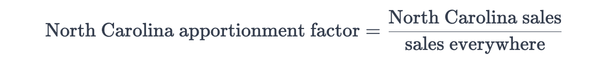 NC Apportionment Factor