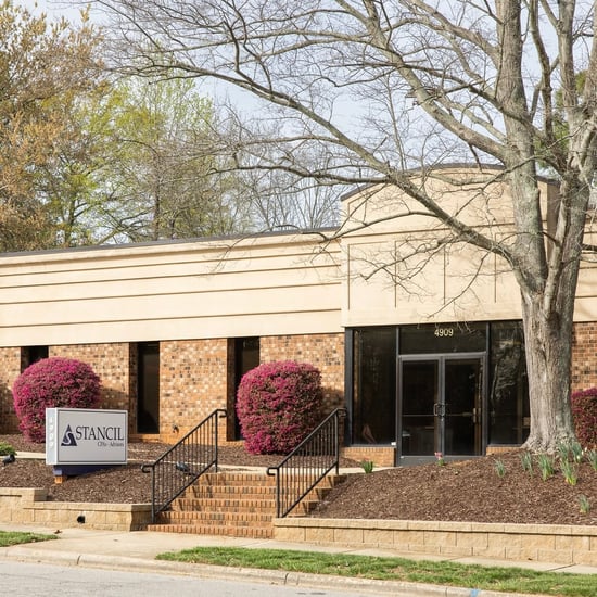 Exterior view of the Stancil CPA office building in Raleigh