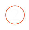 Circular icon displaying the number two.