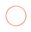 Circular icon displaying the number three.