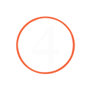 Circular icon displaying the number four.